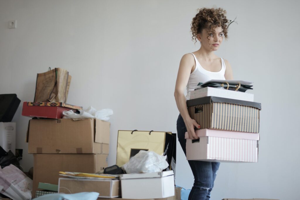 Salt Lake City Woman decluttering her home